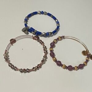 🌴 Bundle of 3 Alex & Ani Beaded Bangle Bracelets